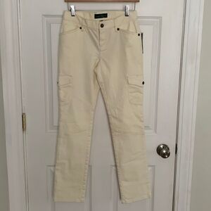 Lauren Ralph Lauren Beige Cargo Jeans Size 2